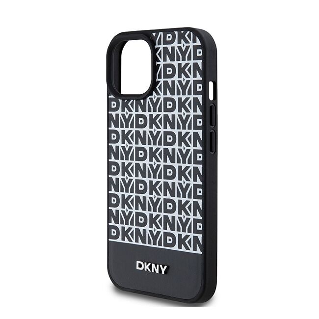 Husa premium pentru  iPhone 15 DKNY Urban compatibila MagSafe - Gri carbon