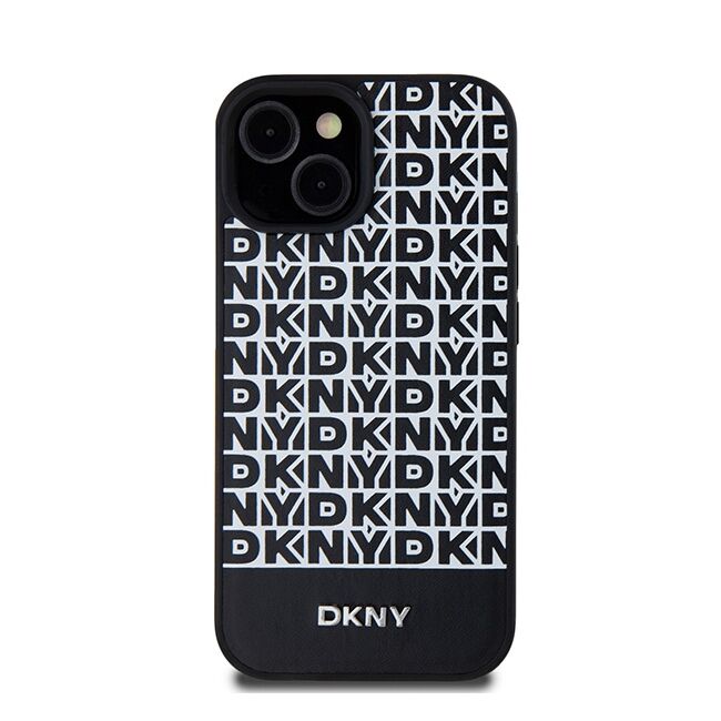 Husa premium pentru  iPhone 15 DKNY Urban compatibila MagSafe - Gri carbon