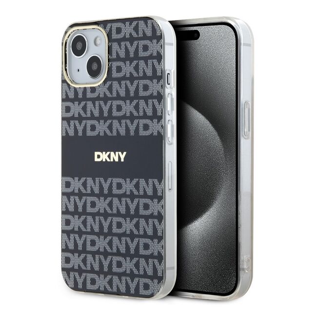 Husa premium pentru  iPhone 15 DKNY Urban compatibila MagSafe - Gri inchis mat