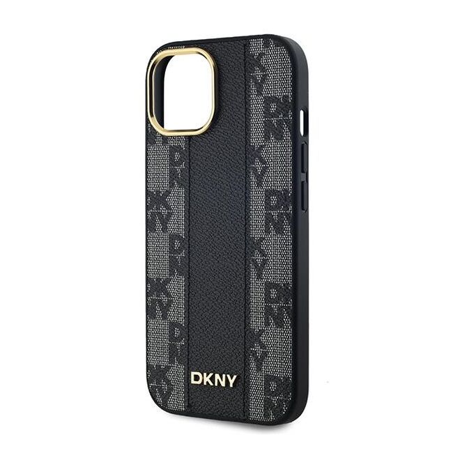 Husa premium pentru  iPhone 15 DKNY Urban compatibila MagSafe - Gri inchis