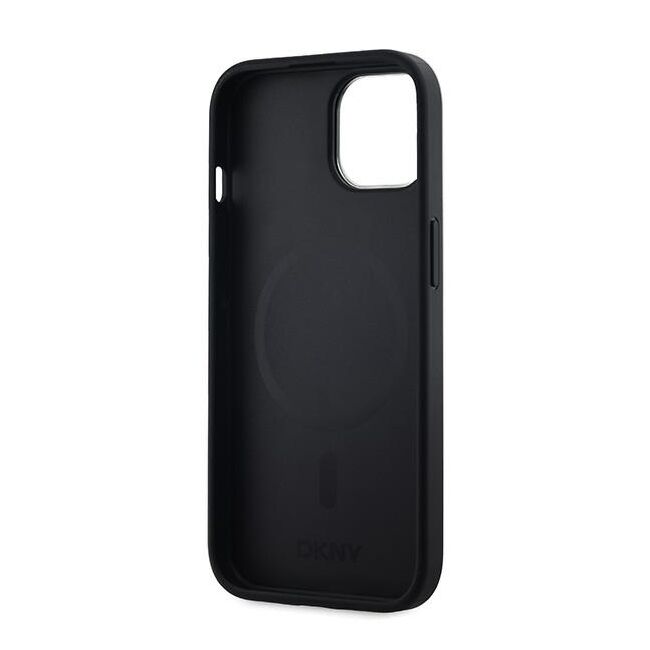 Husa premium pentru  iPhone 15 DKNY Urban compatibila MagSafe - Gri inchis