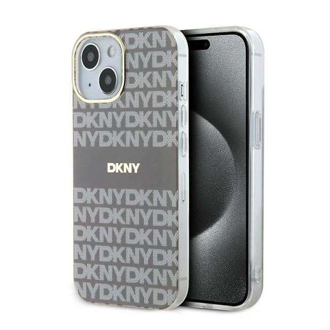 Husa premium pentru  iPhone 15 DKNY Urban compatibila MagSafe - Gri maur