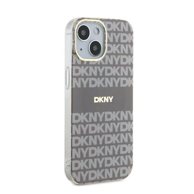 Husa premium pentru  iPhone 15 DKNY Urban compatibila MagSafe - Gri maur