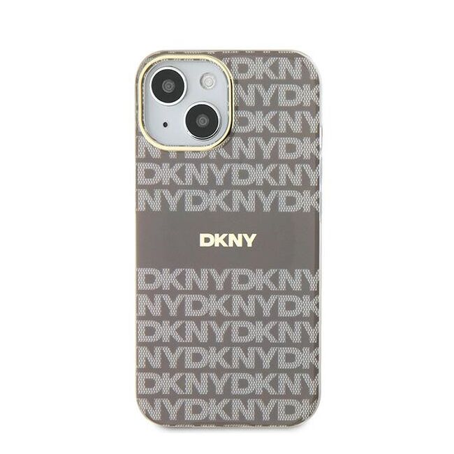 Husa premium pentru  iPhone 15 DKNY Urban compatibila MagSafe - Gri maur
