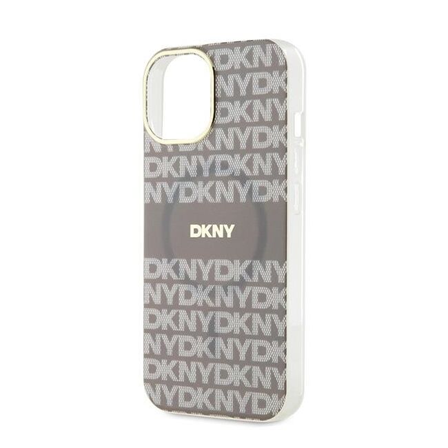 Husa premium pentru  iPhone 15 DKNY Urban compatibila MagSafe - Gri maur