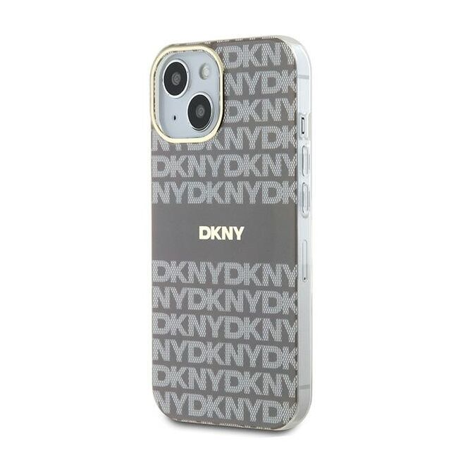 Husa premium pentru  iPhone 15 DKNY Urban compatibila MagSafe - Gri maur