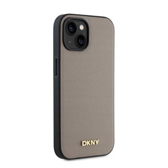 Husa premium pentru  iPhone 15 DKNY Urban compatibila MagSafe - Maro camel
