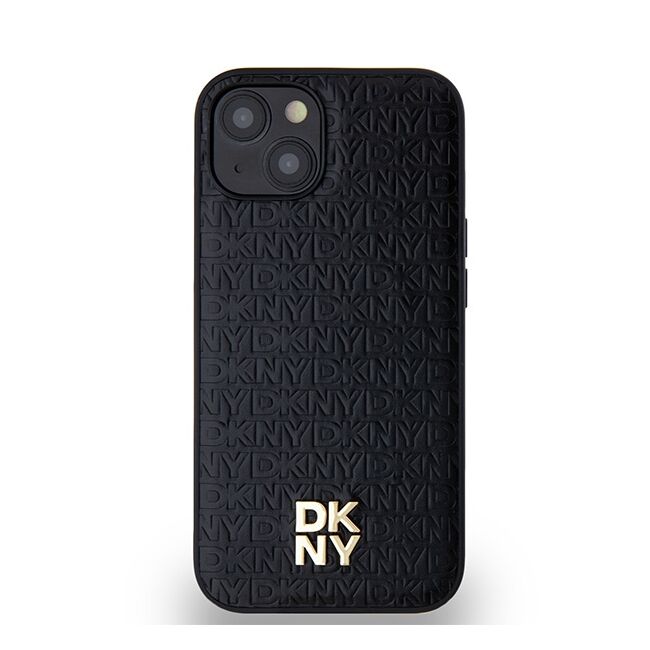 Husa premium pentru  iPhone 15 DKNY Urban compatibila MagSafe - Negru denim