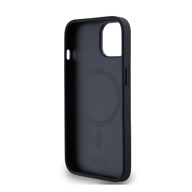 Husa premium pentru  iPhone 15 DKNY Urban compatibila MagSafe - Negru denim