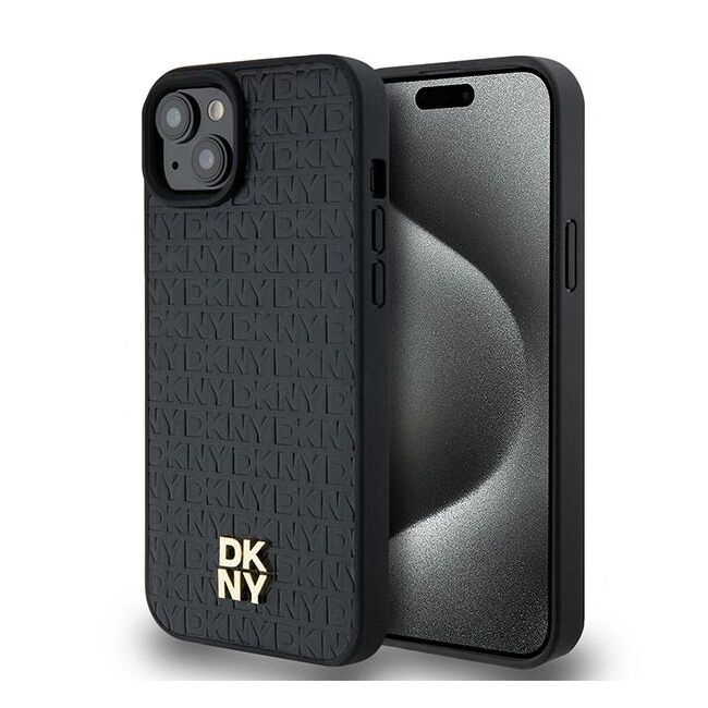 Husa premium pentru  iPhone 15 DKNY Urban compatibila MagSafe - Negru