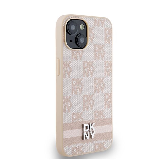 Husa premium pentru  iPhone 15 DKNY Urban compatibila MagSafe - Roz