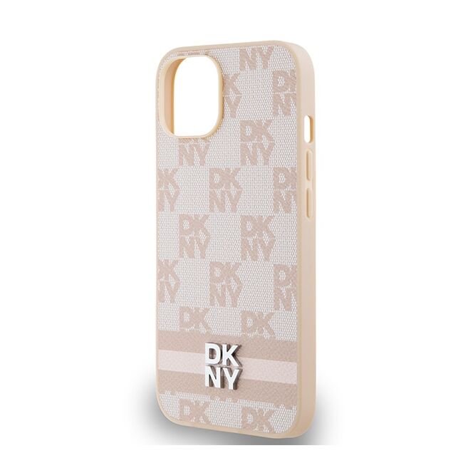 Husa premium pentru  iPhone 15 DKNY Urban compatibila MagSafe - Roz
