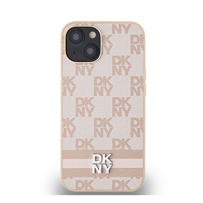 Husa premium pentru  iPhone 15 DKNY Urban compatibila MagSafe - Roz