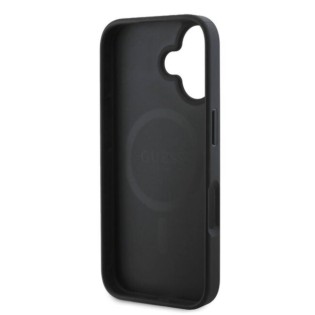 Husa premium pentru  iPhone 16 Plus compatibila MagSafe Guess Luxury Series - Negru