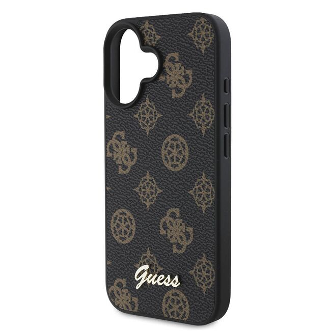Husa premium pentru  iPhone 16 Plus compatibila MagSafe Guess Luxury Series - Negru