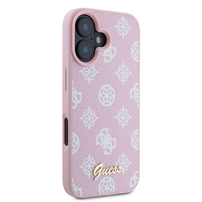 Husa premium pentru  iPhone 16 Plus compatibila MagSafe Guess Luxury Series - Roz