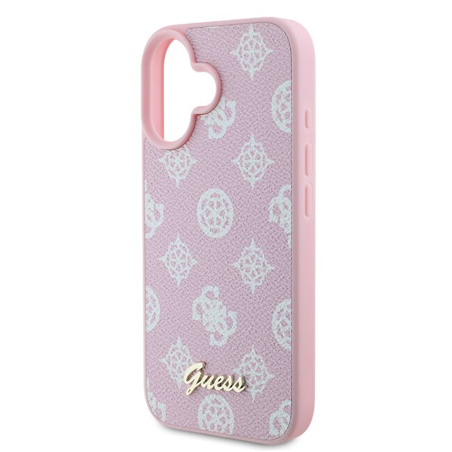 Husa premium pentru  iPhone 16 Plus compatibila MagSafe Guess Luxury Series - Roz