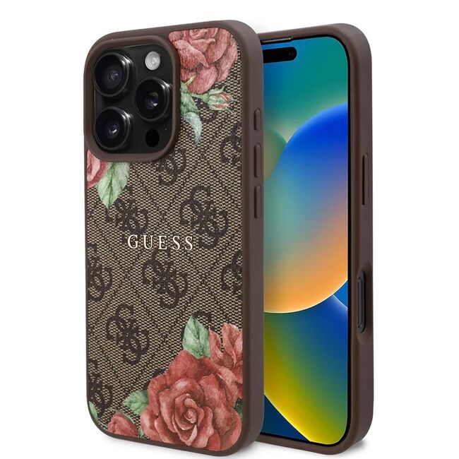 Husa premium pentru  iPhone 16 Pro Max compatibila MagSafe Guess Luxury Series - Multicolor