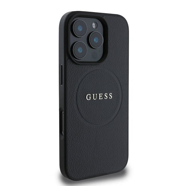 Husa premium pentru  iPhone 16 Pro Max compatibila MagSafe Guess Luxury Series - Negru royal