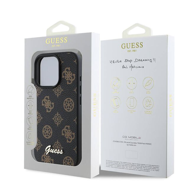 Husa premium pentru  iPhone 16 Pro Max compatibila MagSafe Guess Luxury Series - Negru