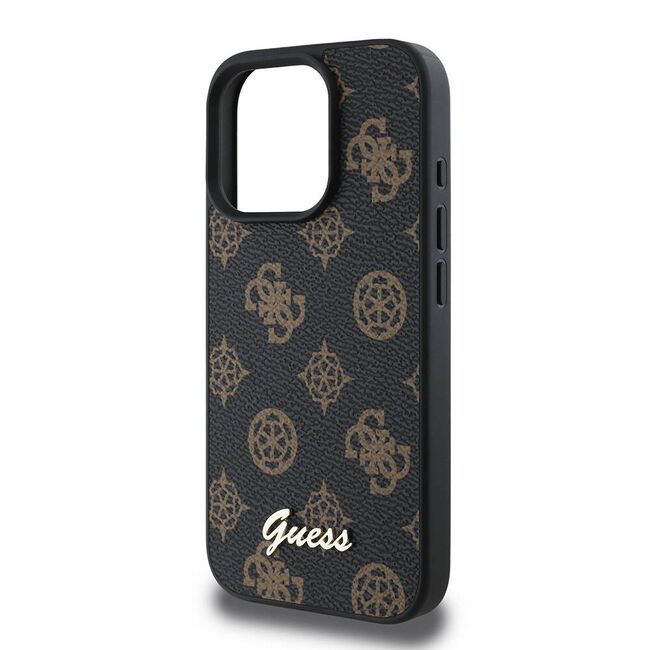 Husa premium pentru  iPhone 16 Pro Max compatibila MagSafe Guess Luxury Series - Negru