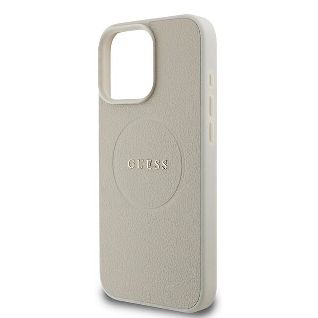 Husa premium pentru  iPhone 16 Pro compatibila MagSafe Guess Luxury Series - Bej