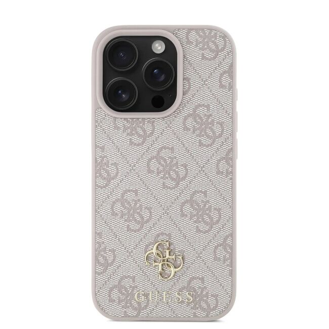 Husa premium pentru  iPhone 16 Pro compatibila MagSafe Guess Luxury Series - Crem