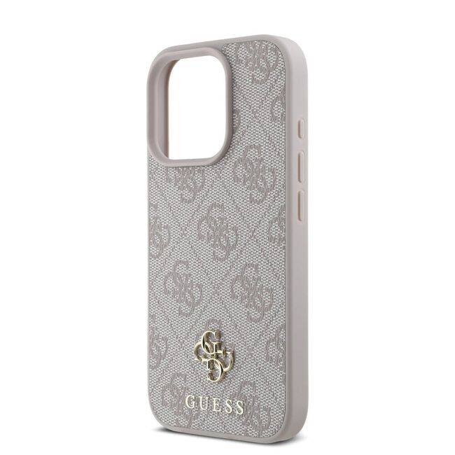 Husa premium pentru  iPhone 16 Pro compatibila MagSafe Guess Luxury Series - Crem