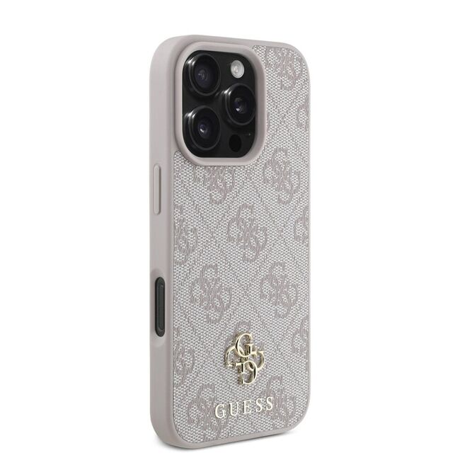 Husa premium pentru  iPhone 16 Pro compatibila MagSafe Guess Luxury Series - Crem