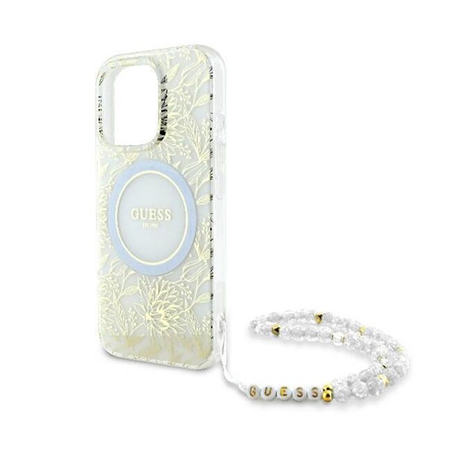Husa premium pentru  iPhone 16 Pro compatibila MagSafe Guess Luxury Series - Ice