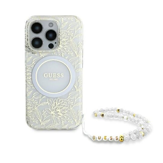 Husa premium pentru  iPhone 16 Pro compatibila MagSafe Guess Luxury Series - Ice