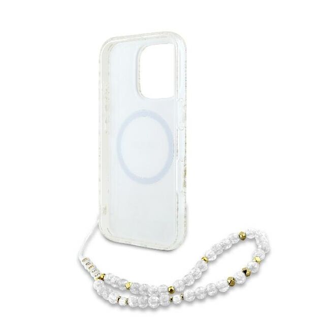 Husa premium pentru  iPhone 16 Pro compatibila MagSafe Guess Luxury Series - Ice