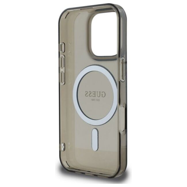 Husa premium pentru  iPhone 16 Pro compatibila MagSafe Guess Luxury Series - Negru darth vader