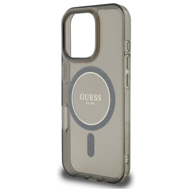 Husa premium pentru  iPhone 16 Pro compatibila MagSafe Guess Luxury Series - Negru darth vader