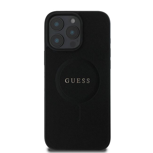 Husa premium pentru  iPhone 16 Pro compatibila MagSafe Guess Luxury Series - Negru denim
