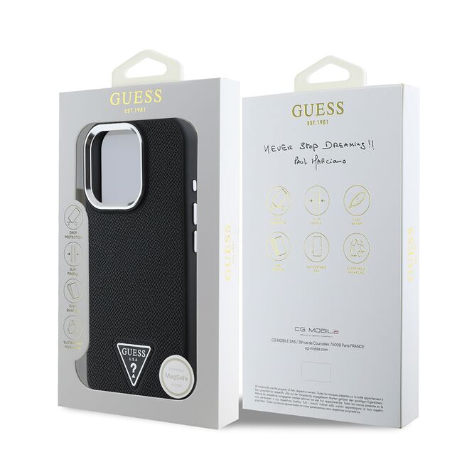 Husa premium pentru  iPhone 16 Pro compatibila MagSafe Guess Luxury Series - Negru denim