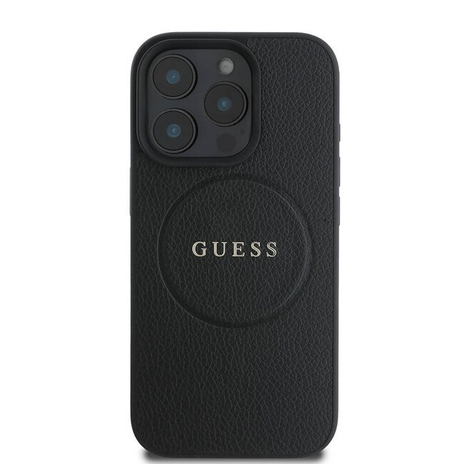 Husa premium pentru  iPhone 16 Pro compatibila MagSafe Guess Luxury Series - Negru electric