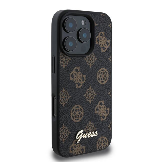 Husa premium pentru  iPhone 16 Pro compatibila MagSafe Guess Luxury Series - Negru royal