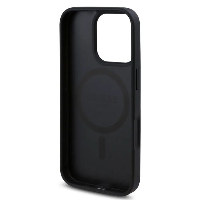 Husa premium pentru  iPhone 16 Pro compatibila MagSafe Guess Luxury Series - Negru