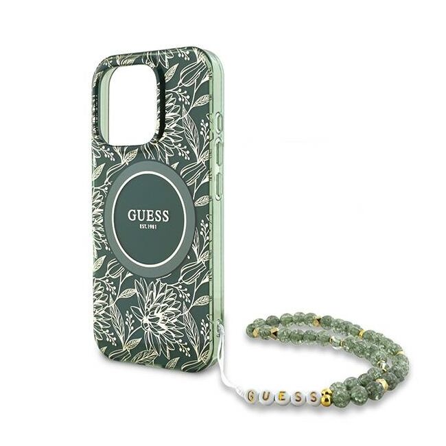 Husa premium pentru  iPhone 16 Pro compatibila MagSafe Guess Luxury Series - Verde