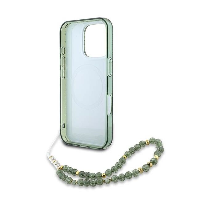 Husa premium pentru  iPhone 16 Pro compatibila MagSafe Guess Luxury Series - Verde