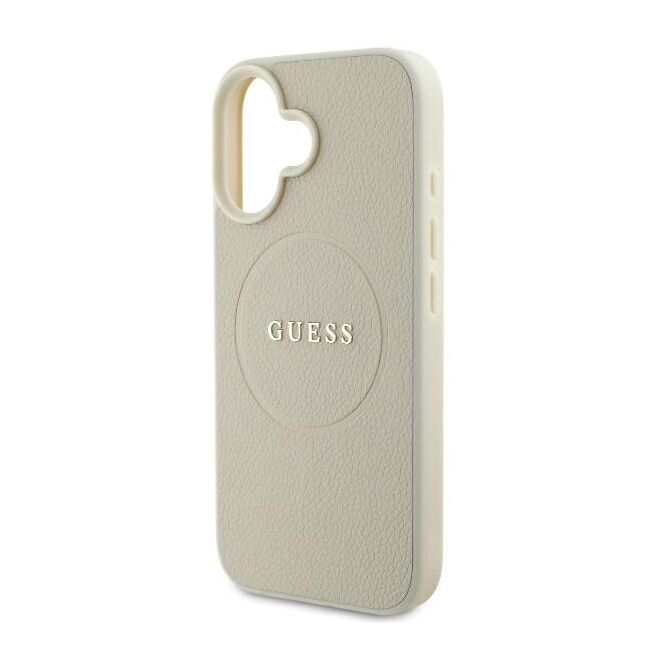 Husa premium pentru  iPhone 16 compatibila MagSafe Guess Luxury Series - Bej