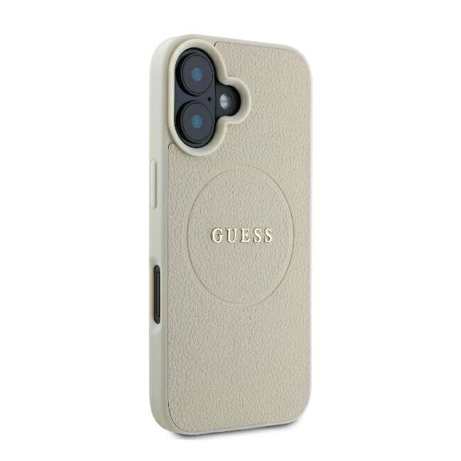 Husa premium pentru  iPhone 16 compatibila MagSafe Guess Luxury Series - Bej