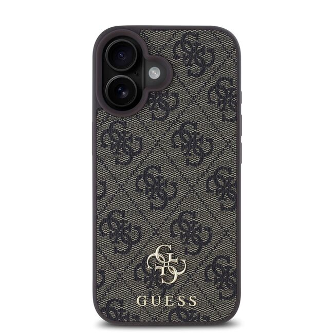 Husa premium pentru  iPhone 16 compatibila MagSafe Guess Luxury Series - Maro deschis