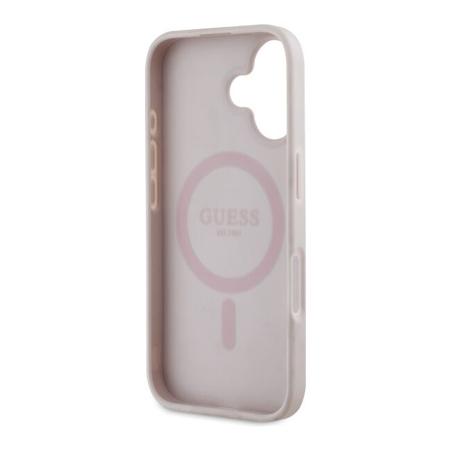 Husa premium pentru  iPhone 16 compatibila MagSafe Guess Luxury Series - Multicoloro