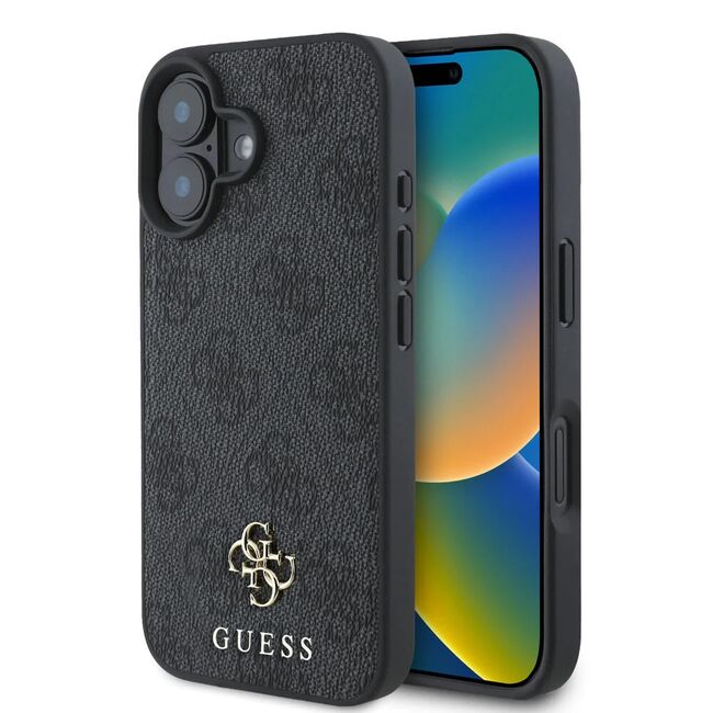 Husa premium pentru  iPhone 16 compatibila MagSafe Guess Luxury Series - Negru royal