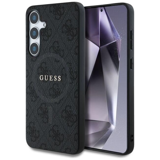Husa premium pentru  Samsung Galaxy S25 compatibila MagSafe Guess Luxury Series - Negru royal