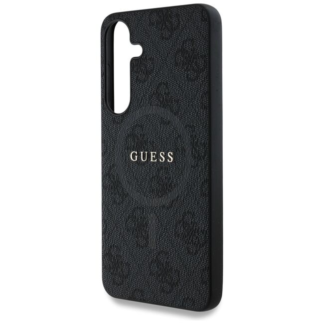 Husa premium pentru  Samsung Galaxy S25 compatibila MagSafe Guess Luxury Series - Negru royal