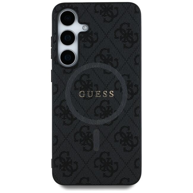 Husa premium pentru  Samsung Galaxy S25 compatibila MagSafe Guess Luxury Series - Negru royal