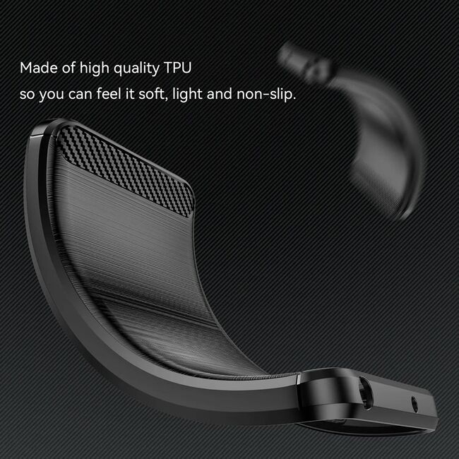 Husa pentru Xiaomi Redmi Note 14 Pro 4G Carbon Liquid Silicone, Negru denim